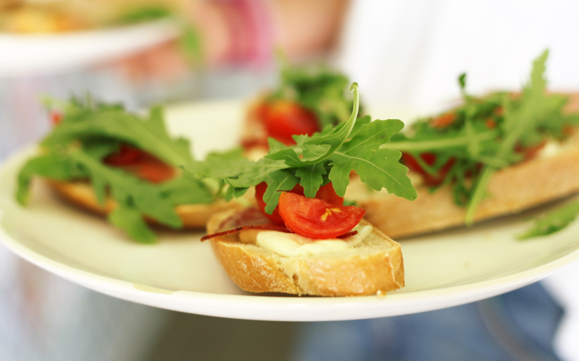 bruschette con rucola